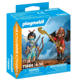Playmobil DuoPack mit Krieger und roter Flügel-Figur, 15-teilig, für Kinder von 4 bis 10 Jahren.