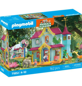 Playmobil Animals & Friends Spielset mit Haus, Figuren, Tieren und 162 Teilen in bunter Verpackung.