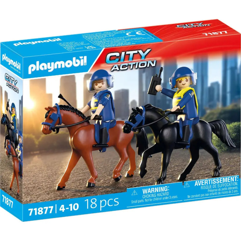 Playmobil City Action Polizei auf Pferden Spielset, 18 Teile, geeignet für Kinder von 4-10 Jahren. Playmobil City Action Polizei auf Pferden Spielset, 18 Teile, geeignet für Kinder von 4-10 Jahren.