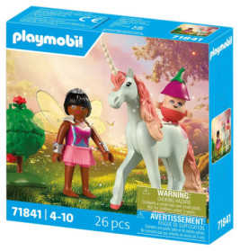 Playmobil-Feen-Set mit Fee, Einhorn und Elf, 26 Teile, geeignet für Kinder von 4-10 Jahren.