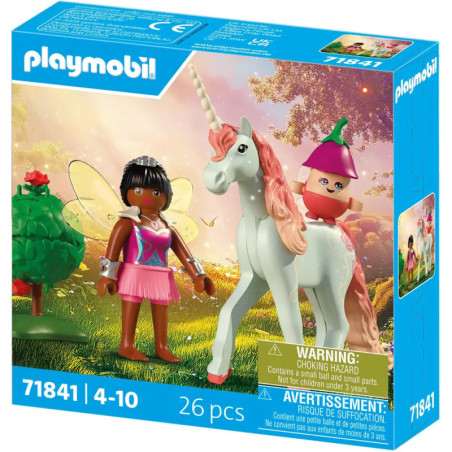Playmobil-Feen-Set mit Fee, Einhorn und Elf, 26 Teile, geeignet für Kinder von 4-10 Jahren.