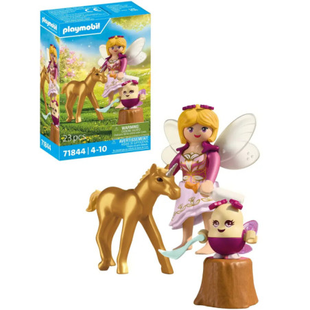 Goldenes Einhornfohlen mit Fee