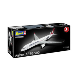 Revell Bausatzkarton für ein Turkish Airlines Airbus A350-900 Flugzeug.