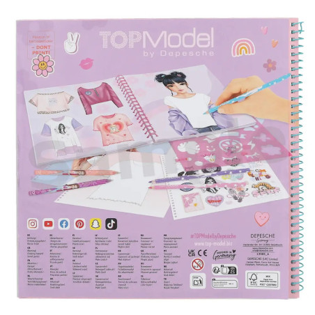 TOPModel T-Shirt Designer Malbuch