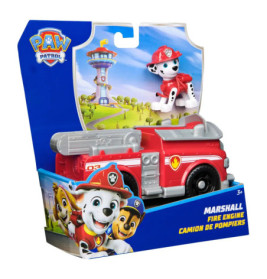 PAW Patrol Marshall Feuerwehrauto-Spielzeug in Verpackung, mit Marshall Dalmatiner und Aussichtsturm abgebildet.