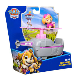 PAW Patrol Skye Hubschrauber im Karton mit Skye-Figur und bunten Paw Patrol Grafiken.