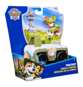 PAW Patrol Tracker Jungle Cruiser Spielzeugfahrzeug in Verpackung, geeignet für Kinder ab 3 Jahren.