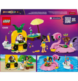 Friends Poolparty mit Einhorn und Flamingo