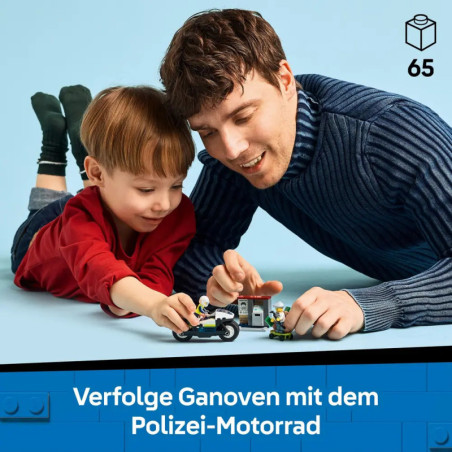 City Verfolgungsjagd mit dem Polizeimotorrad