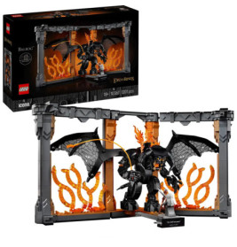 LEGO-Set Herr der Ringe: Balrog mit Gandalf-Minifigur in feuriger Szene.