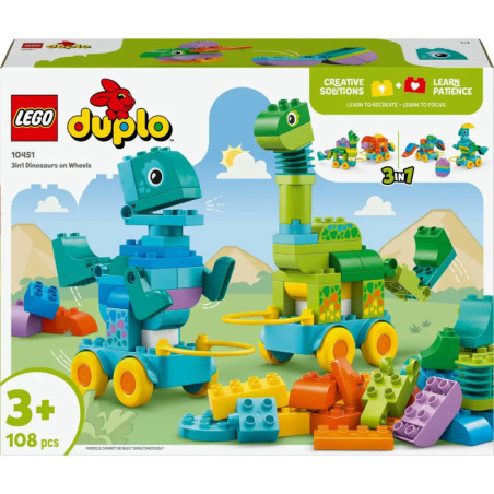 Duplo Dinos auf Rädern 3-in-1-Set