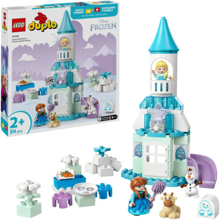 LEGO DUPLO Disney Frozen Schloss mit Anna, Elsa, Olaf, Tieren und Zubehör für Kinder ab 2 Jahren.