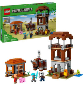 LEGO Minecraft Set mit Gebäuden, Figuren, Tieren und Box 665 Teile empfohlen ab 9 Jahren.