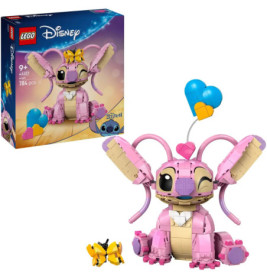 LEGO Disney Angel Set mit pinkem, zwinkerndem Charakter, gelber Schleife, blauem Herz und 784 Teilen auf der Box.