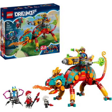 LEGO DREAMZzz Set mit Box, farbigem Drachen, drei Minifiguren und Zubehör. LEGO DREAMZzz Set mit Box, farbigem Drachen, drei Minifiguren und Zubehör.