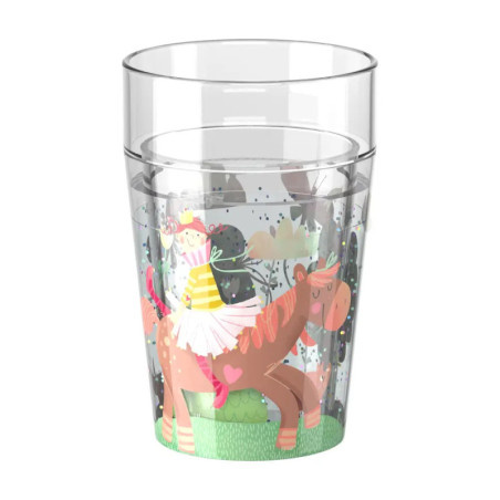 Glitzerbecher, Prinzessin & Pferd 1