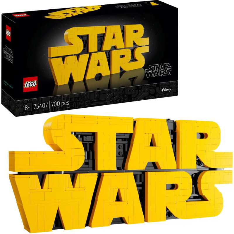 LEGO Star Wars Set mit gelbem STAR WARS Logo, Box, 700 Teile, empfohlen ab 18 Jahren.