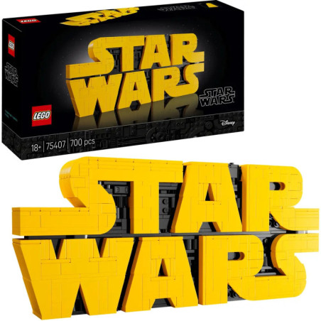 LEGO Star Wars Set mit gelbem STAR WARS Logo, Box, 700 Teile, empfohlen ab 18 Jahren.