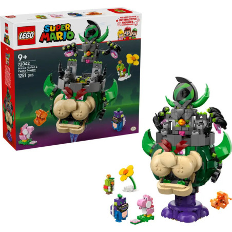 LEGO Super Mario Peachs Schloss mit Bowsers Kopf, Box, ab 9 Jahren, 1251 Teile.