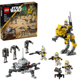 LEGO Star Wars 501st Clone Troopers Set mit Minifiguren, Droiden, Läufern und Spinnendroiden aufgestellt.