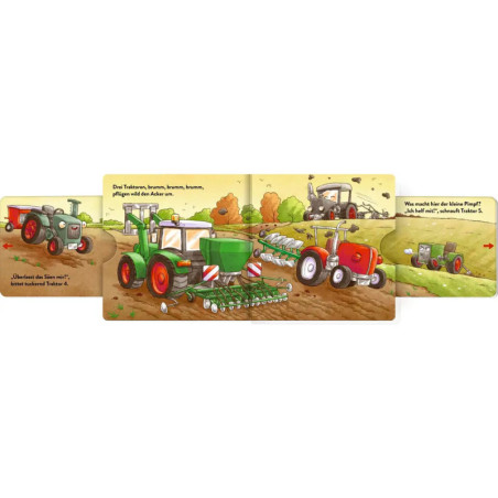 Wer will starke Traktoren sehn Der schiebt und zähltbis 10