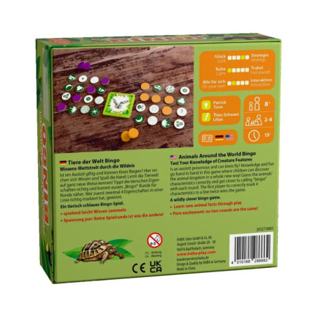 Tiere der Welt - Bingo