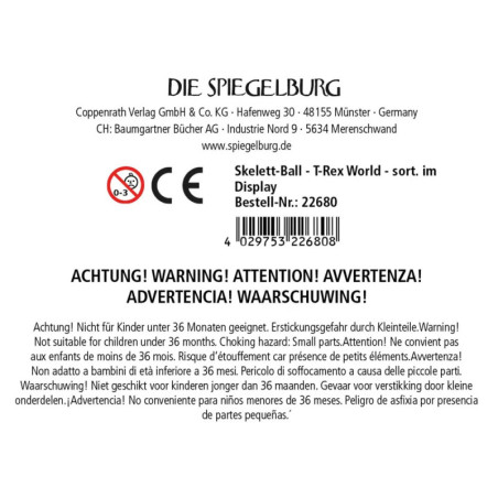 Skelett-Ball - T-Rex World, sortiert