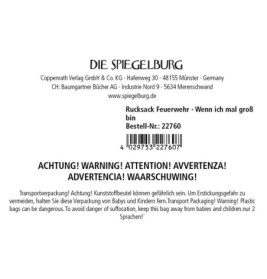 Rucksack Feuerwehr - Wenn ich mal groß bin