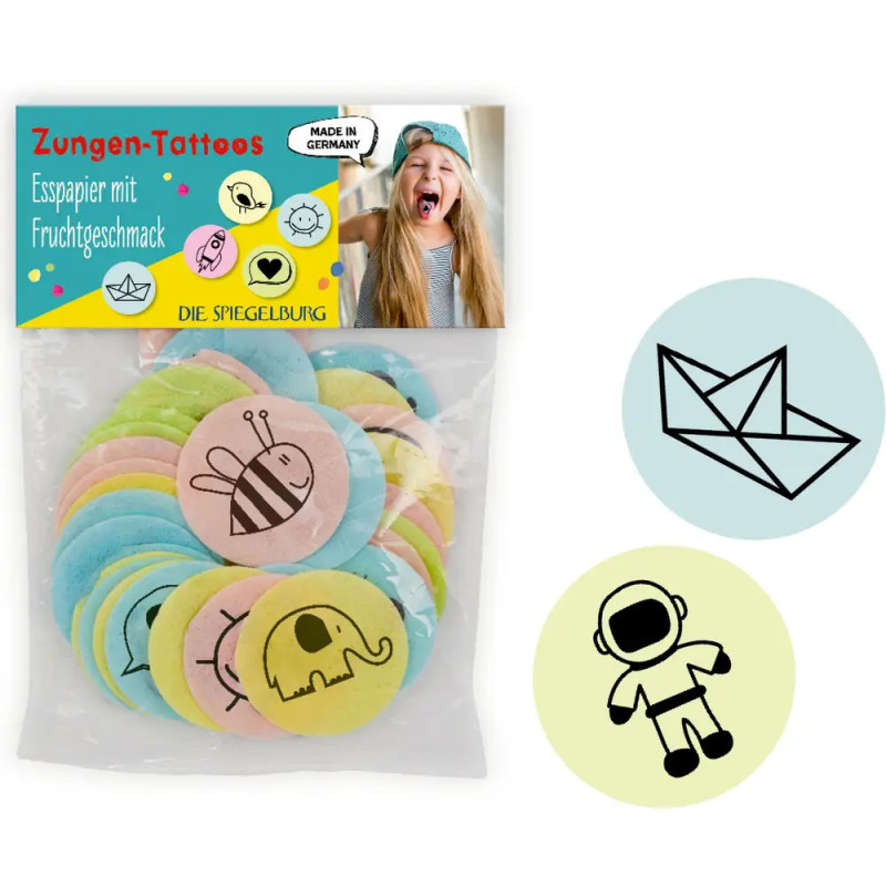 Zungentattoos - Bunte Geschenke (Esspapier)