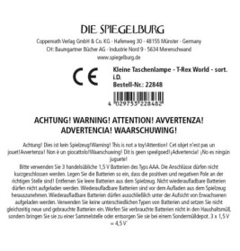 Kleine Taschenlampe - T-Rex World, sortiert