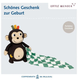 Kuscheltier mit Schnuffeltuch Affe - Little Wonder