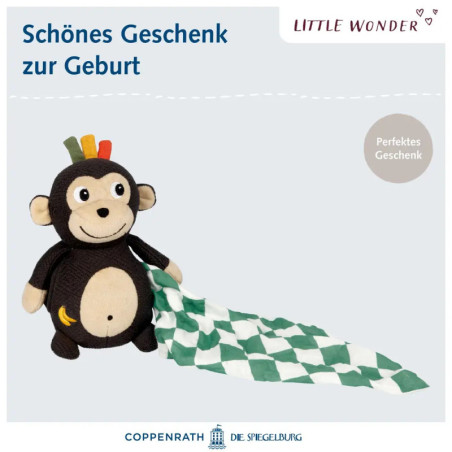 Kuscheltier mit Schnuffeltuch Affe - Little Wonder