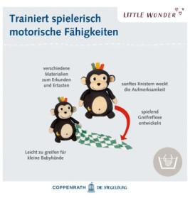 Kuscheltier mit Schnuffeltuch Affe - Little Wonder