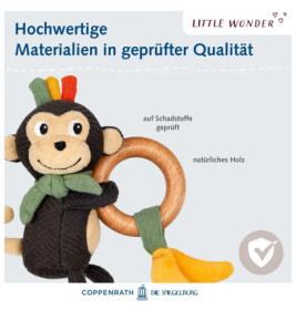 Holz-Ringrassel Affe - Little Wonder