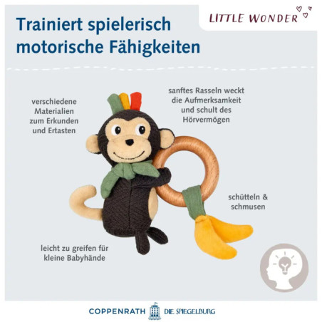 Holz-Ringrassel Affe - Little Wonder