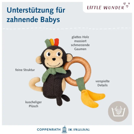Holz-Ringrassel Affe - Little Wonder