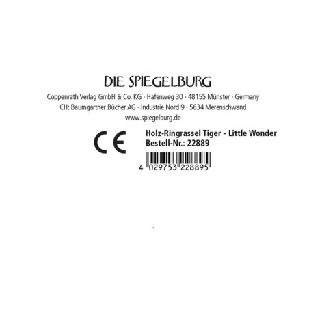 Holz-Ringrassel Tiger - Little Wonder