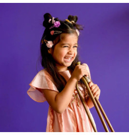 Haarclips Tüllblume - beautiful Stars, sortiert