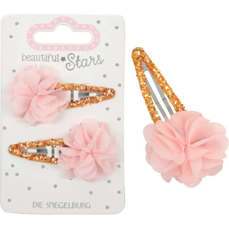 Haarclips Tüllblume - beautiful Stars, sortiert