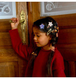 Haarclips Stern Kupfer - beautiful Stars sortiert