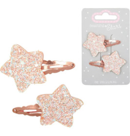 Haarclips Stern Kupfer - beautiful Stars sortiert