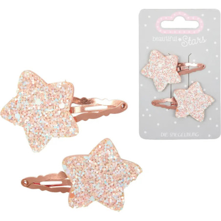 Haarclips Stern Kupfer - beautiful Stars sortiert
