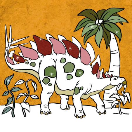 Glitzer-Malblock: T-Rex World