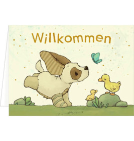 Mini-Grußkarten: Willkommen