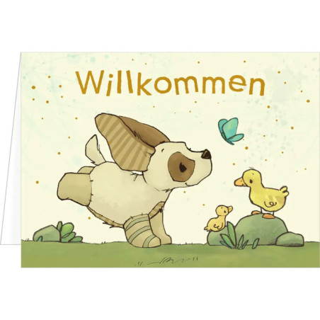 Mini-Grußkarten: Willkommen