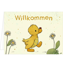 Mini-Grußkarten: Willkommen