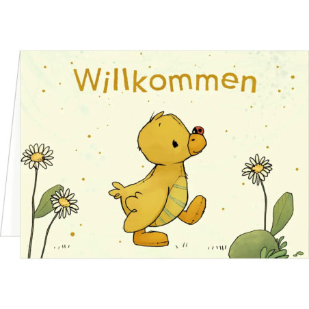 Mini-Grußkarten: Willkommen