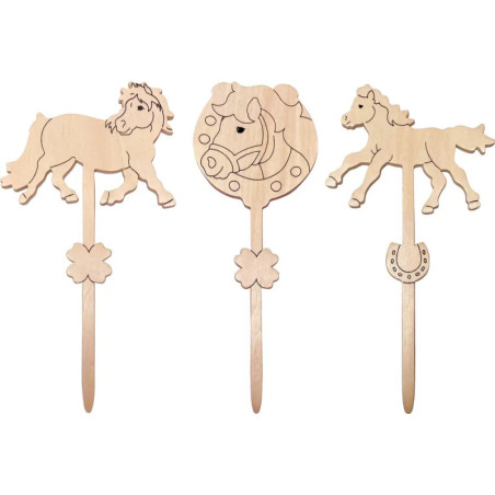 Holzponys zum Bemalen (Mini-K