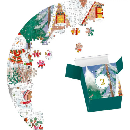 Fröhliche Winterzeit, Puzzle-Adventskalender