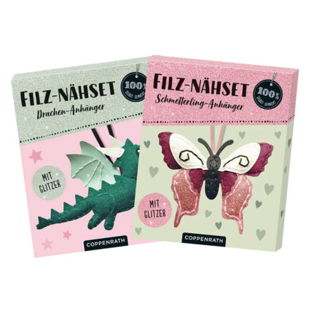 Filz-Nähset: Schmetterl./Drache (100% s. Filz-Nähset: Schmetterl./Drache (100% s.
